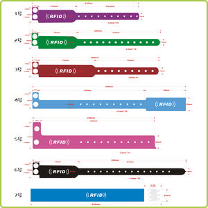 Disposable different color available RFID Paper Wristband